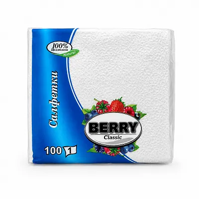 Салфетки Джема белые 100л
