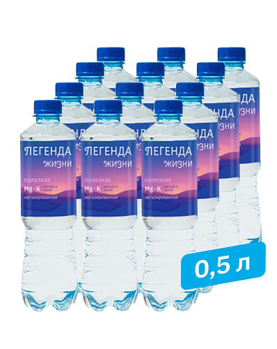 Вода с магнием и калием 0,5 л. (12 шт.)