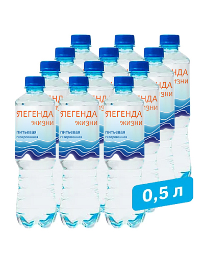 Вода газированная 0,5 л. (12 шт.)